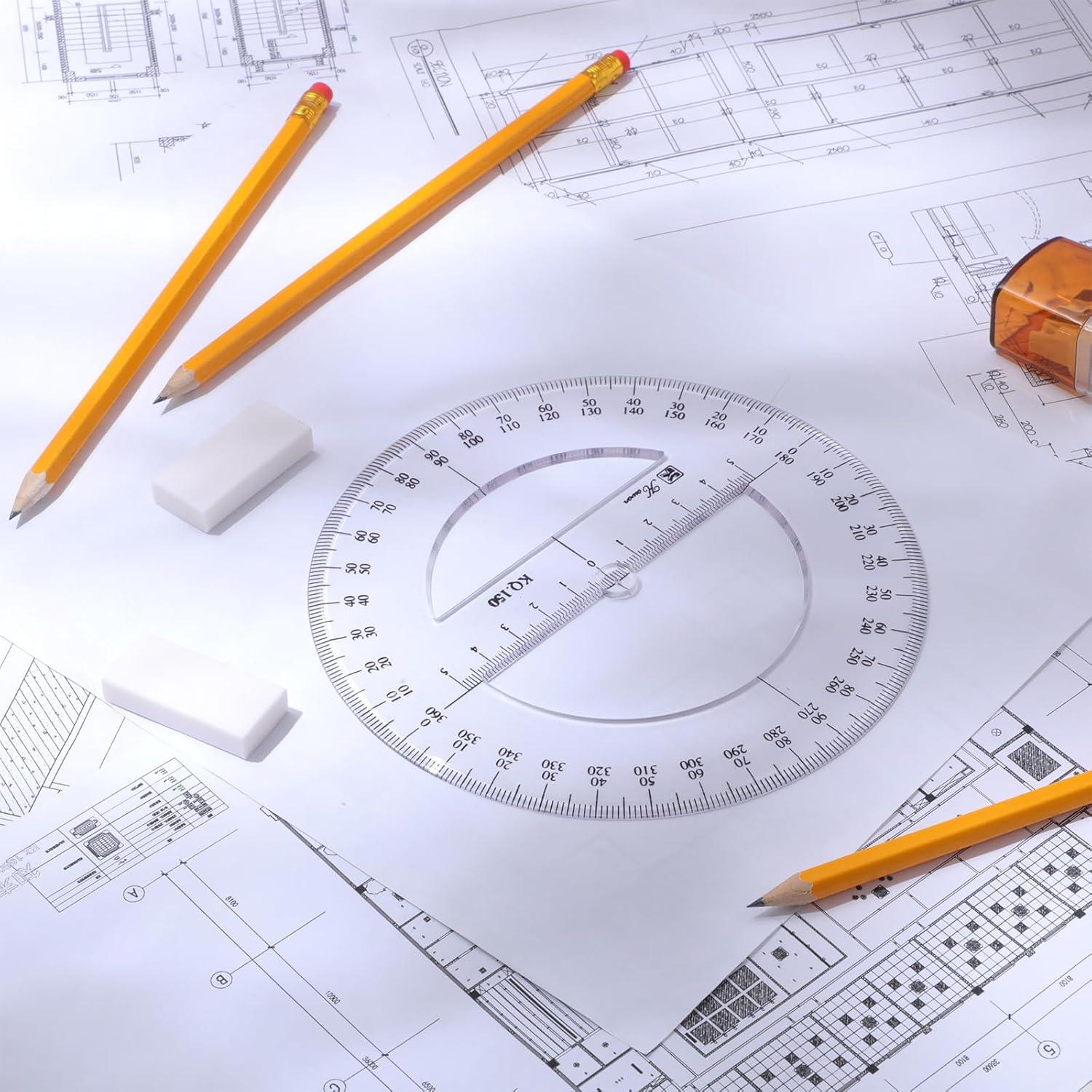 Juego de 2 Transportadores Zonon 15.24 cm Plástico Transparente