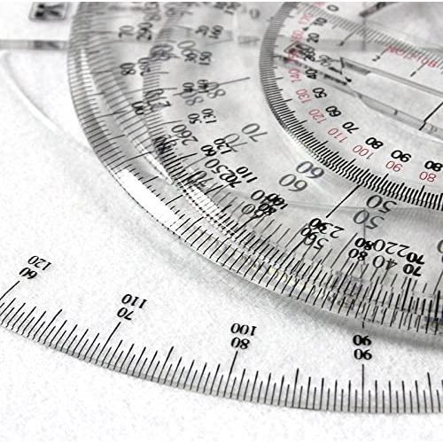 Transportador Circular 10 cm SEIWEI 360 Grados Plástico Transparente
