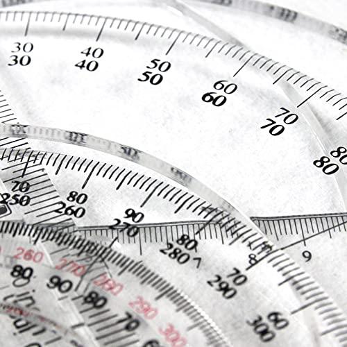 Transportador Circular 10 cm SEIWEI 360 Grados Plástico Transparente