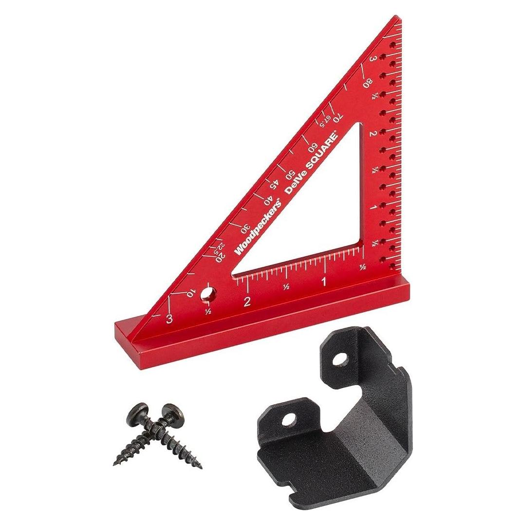 Escuadra DelVe Woodpeckers 8.89 cm Aluminio 10 en 1