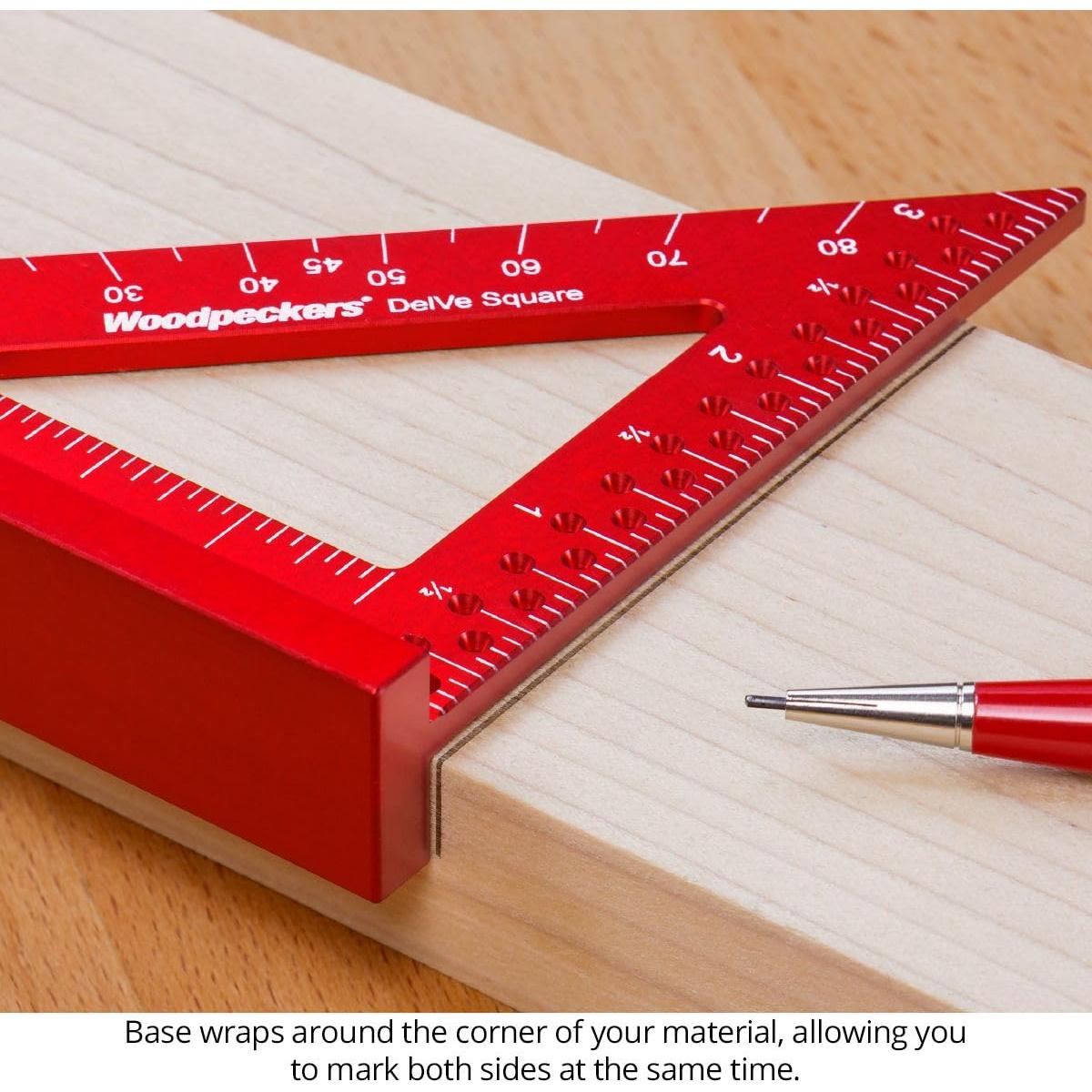 Escuadra DelVe Woodpeckers 8.89 cm Aluminio 10 en 1