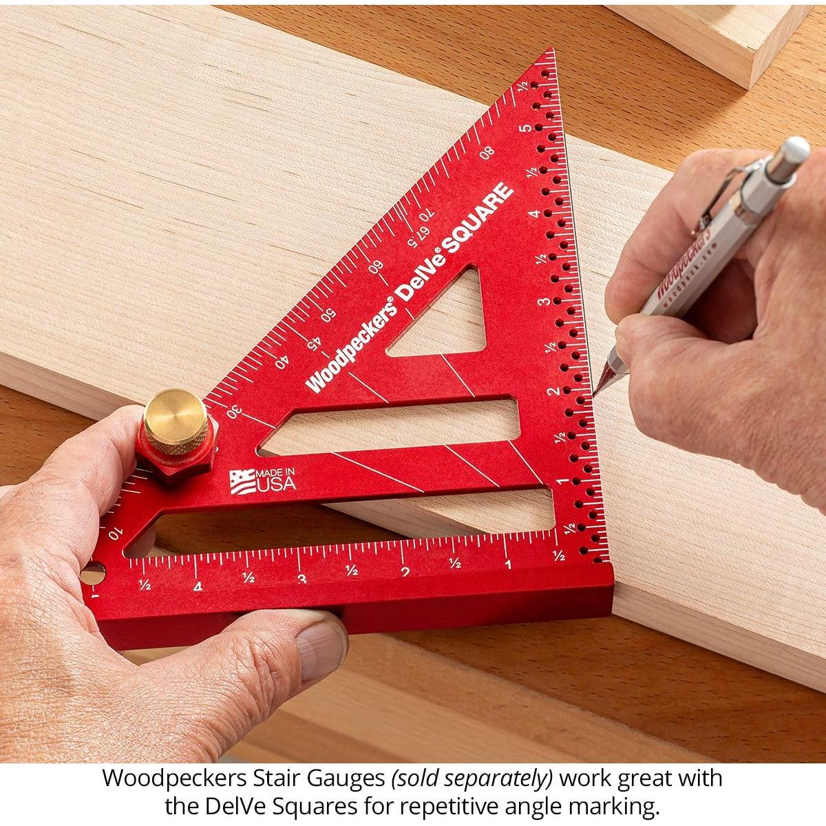 Escuadra DelVe Woodpeckers 8.89 cm Aluminio 10 en 1