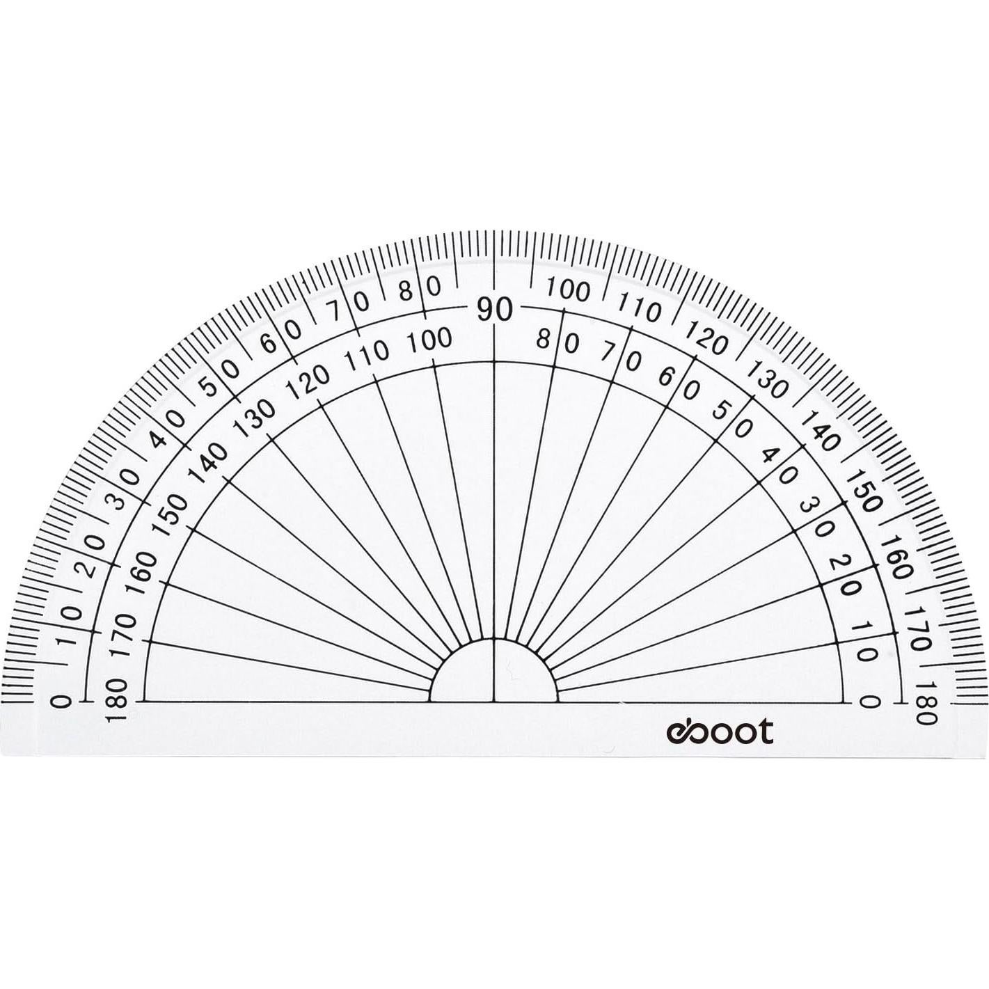 Transportadores de Plástico EBOOT 10 cm - Paquete de 50 Piezas
