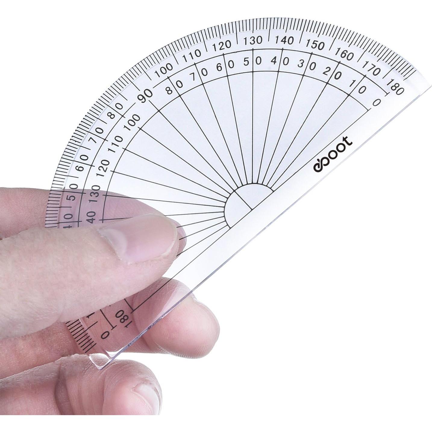 Transportadores de Plástico EBOOT 10 cm - Paquete de 50 Piezas