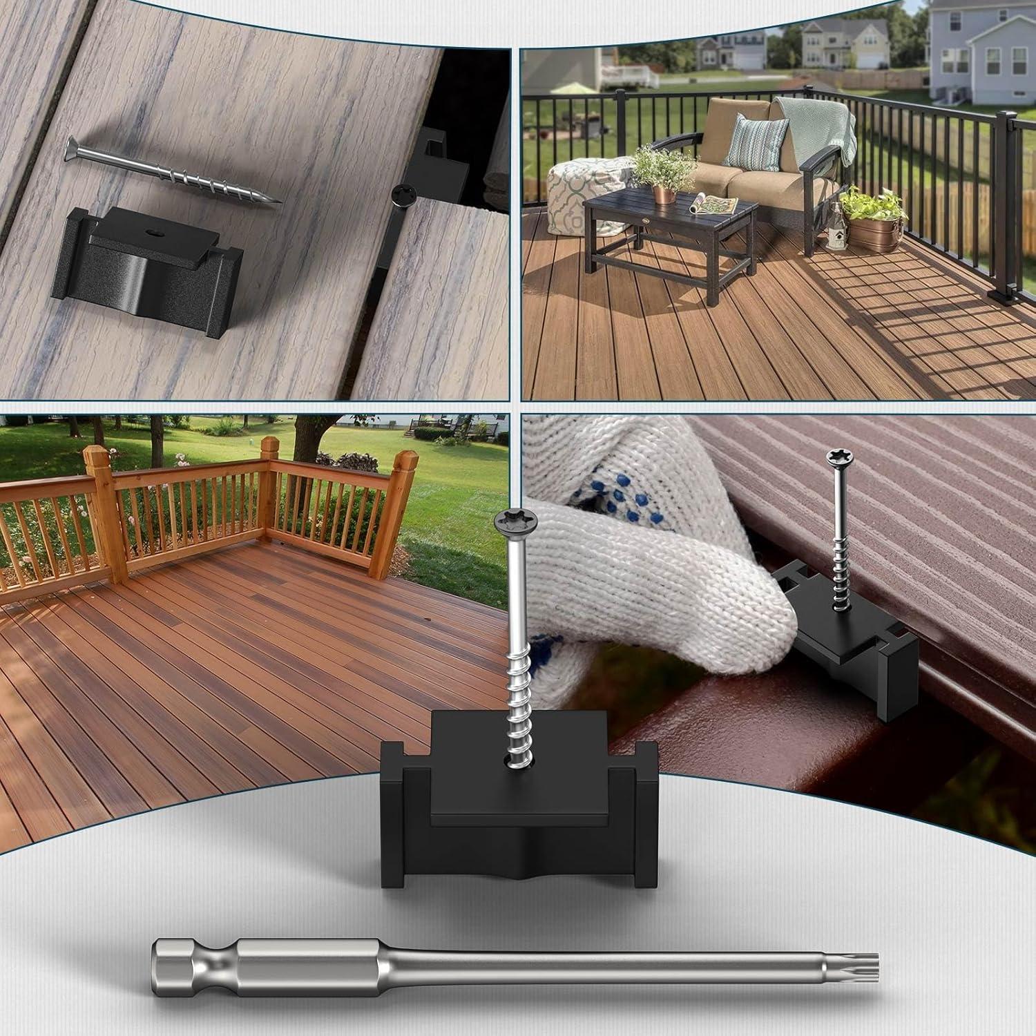 1000 Sujetadores Ocultos Buzzlett para Decks con Tornillos de Acero