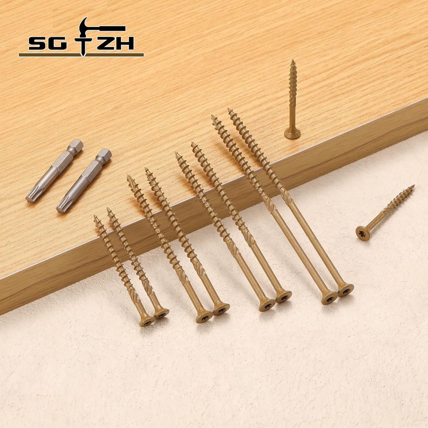 Tornillos para Deck SG TZH #8 Amarillo 3.18cm 398Pcs