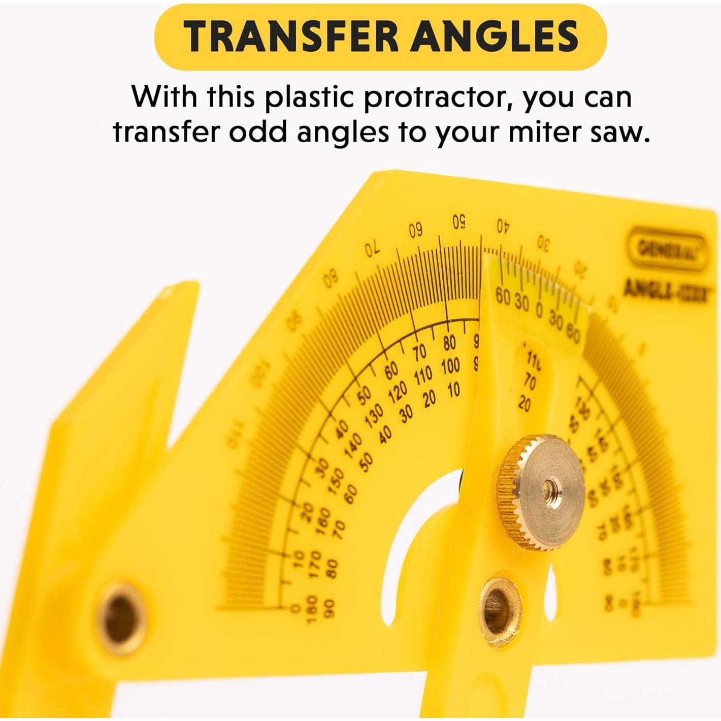 Transportador de Plástico Herramienta General 29 - Medición de Ángulos 0° a 180°