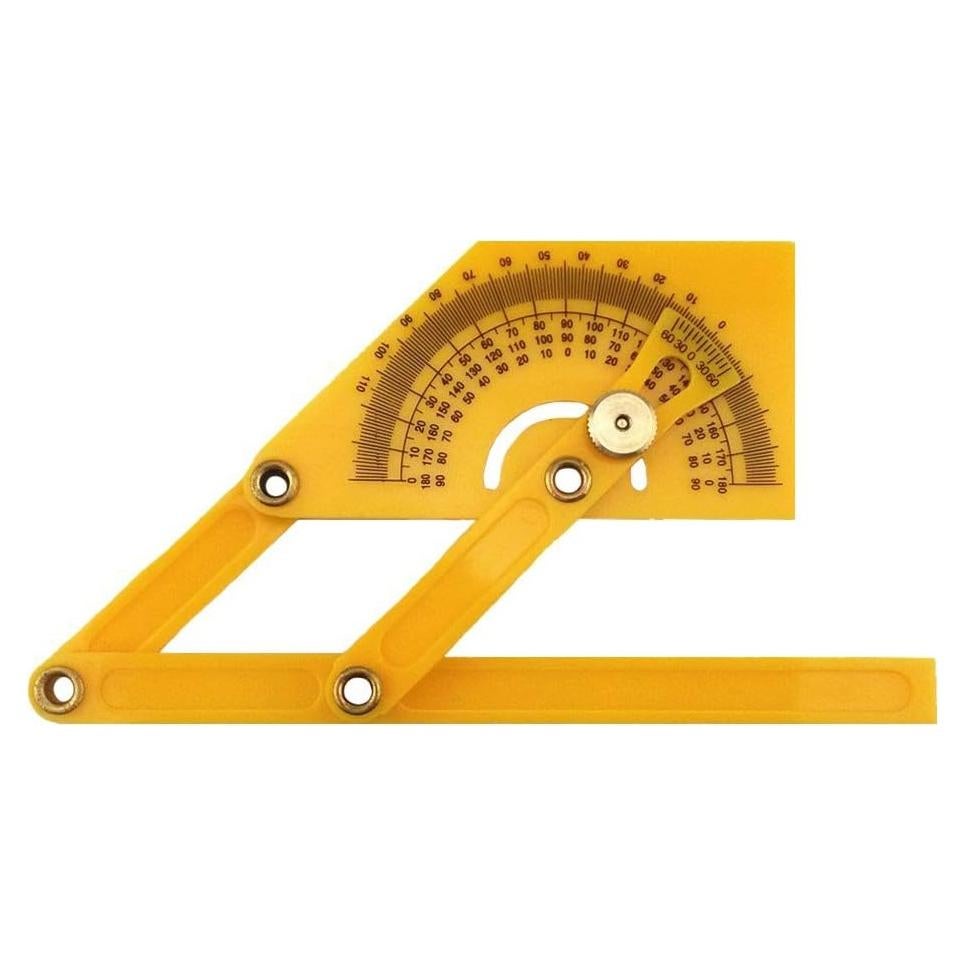 Transportador de Plástico Honbay 15.5x6.5cm Amarillo