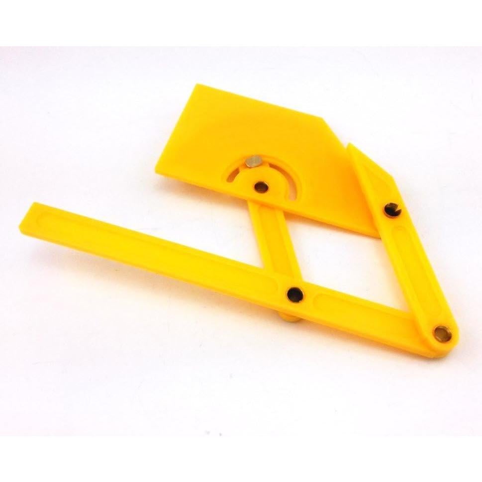 Transportador de Plástico Honbay 15.5x6.5cm Amarillo