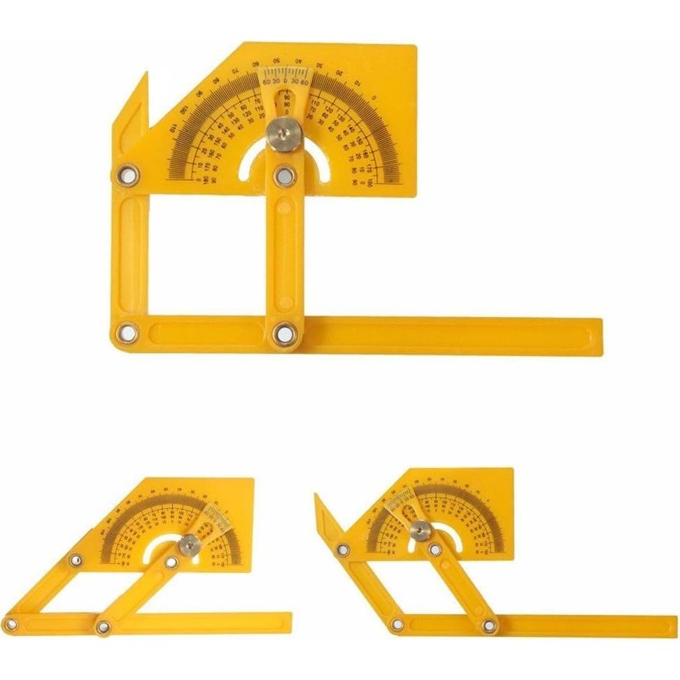 Transportador de Plástico Honbay 15.5x6.5cm Amarillo