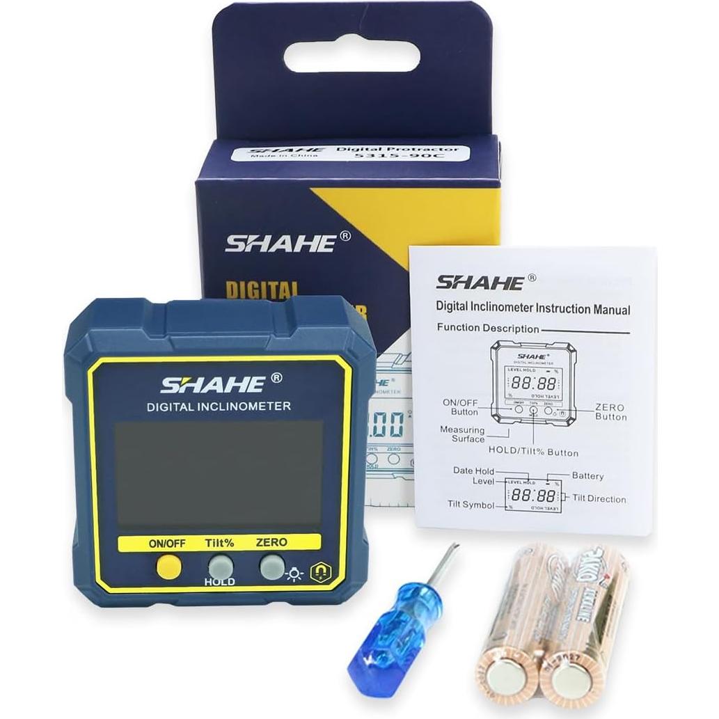Medidor de Ángulo Digital SHAHE 5315 con Base Magnética