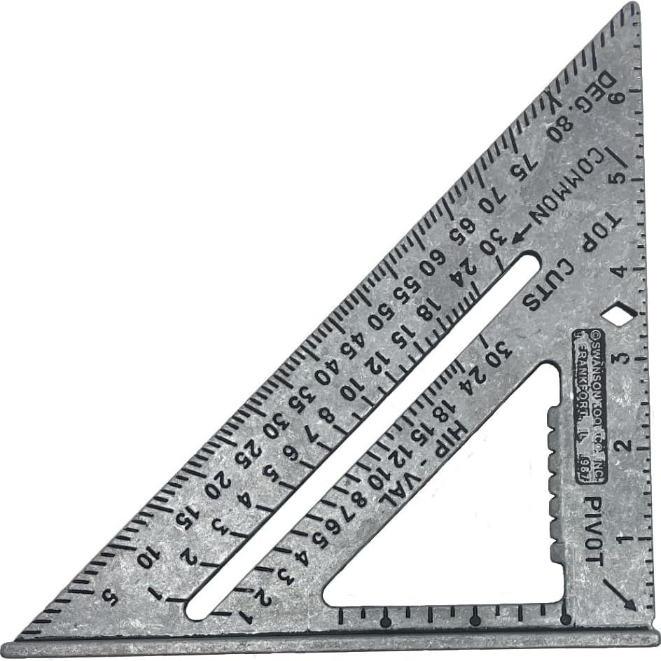 Escuadra Speed Square Swanson S0101 17.78 cm con Libro Azul