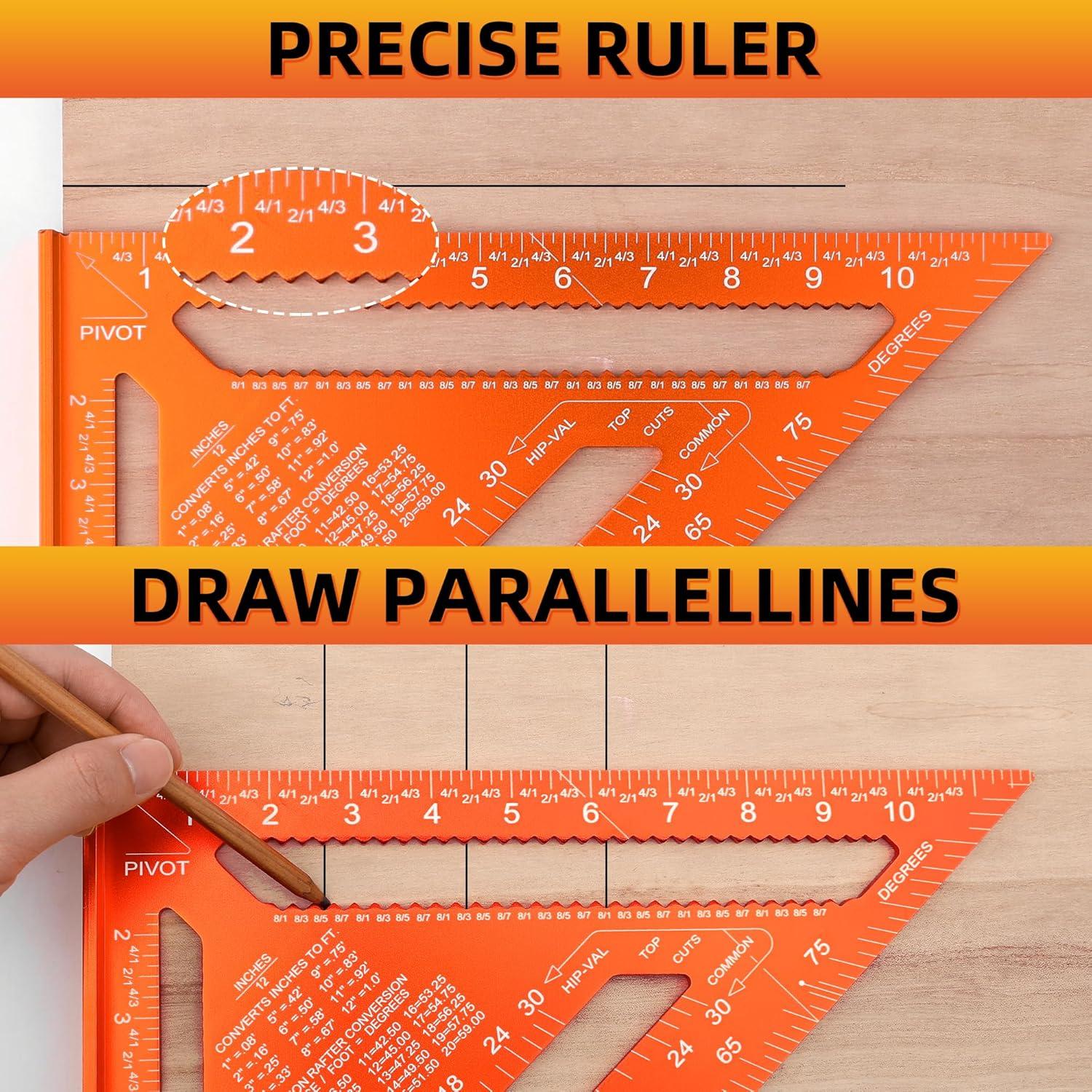 Escuadra de Techo de Aluminio 30cm QualiapeX - Herramienta de Medición