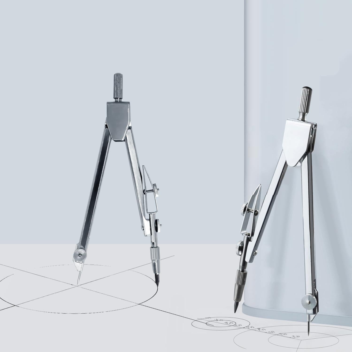 Juego de Transportador y Compás EQUNROY 10cm Acero Inoxidable