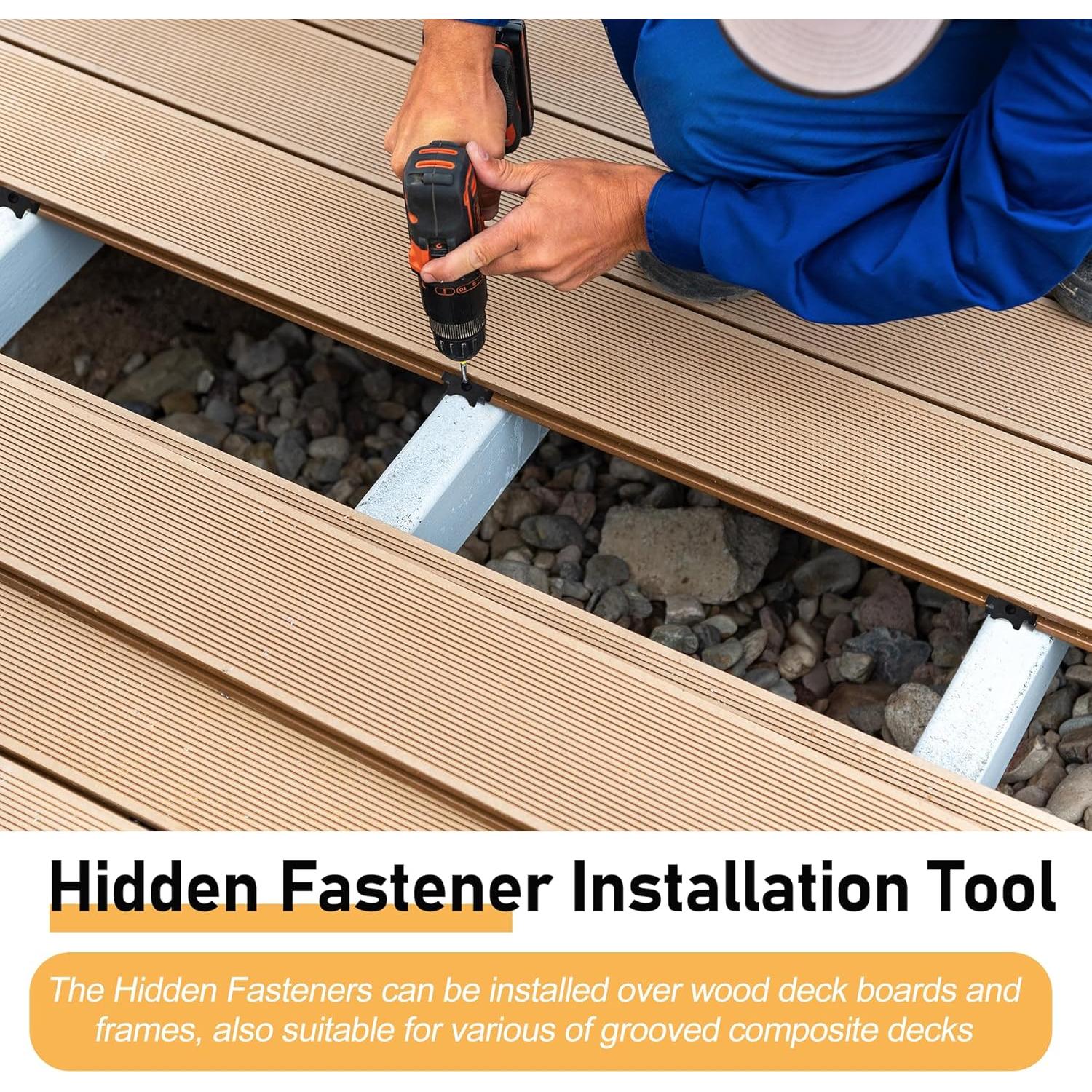 Sujetadores Ocultos para Deck de Composite NAXVIO 600 Pcs