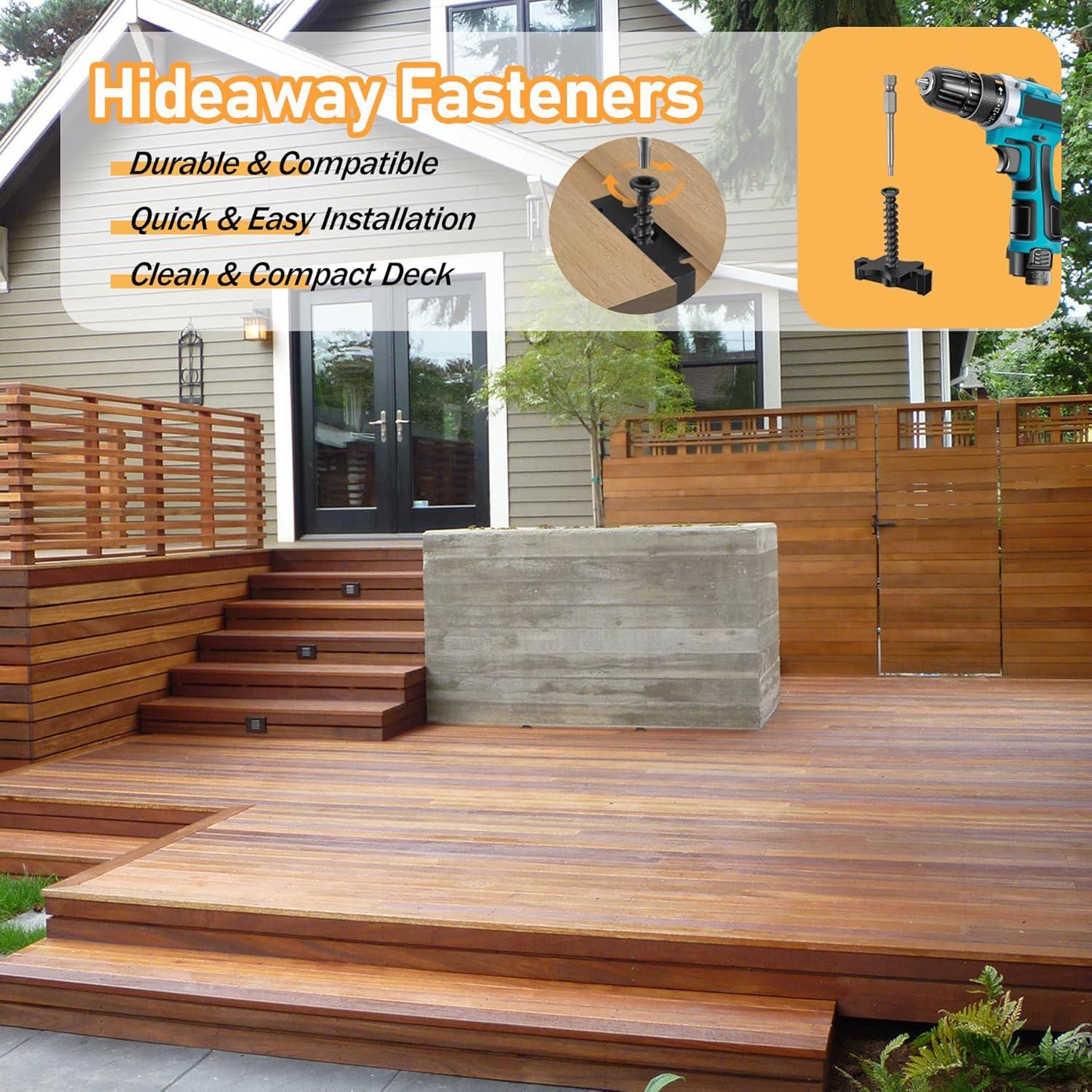 Sujetadores Ocultos para Deck de Composite NAXVIO 600 Pcs