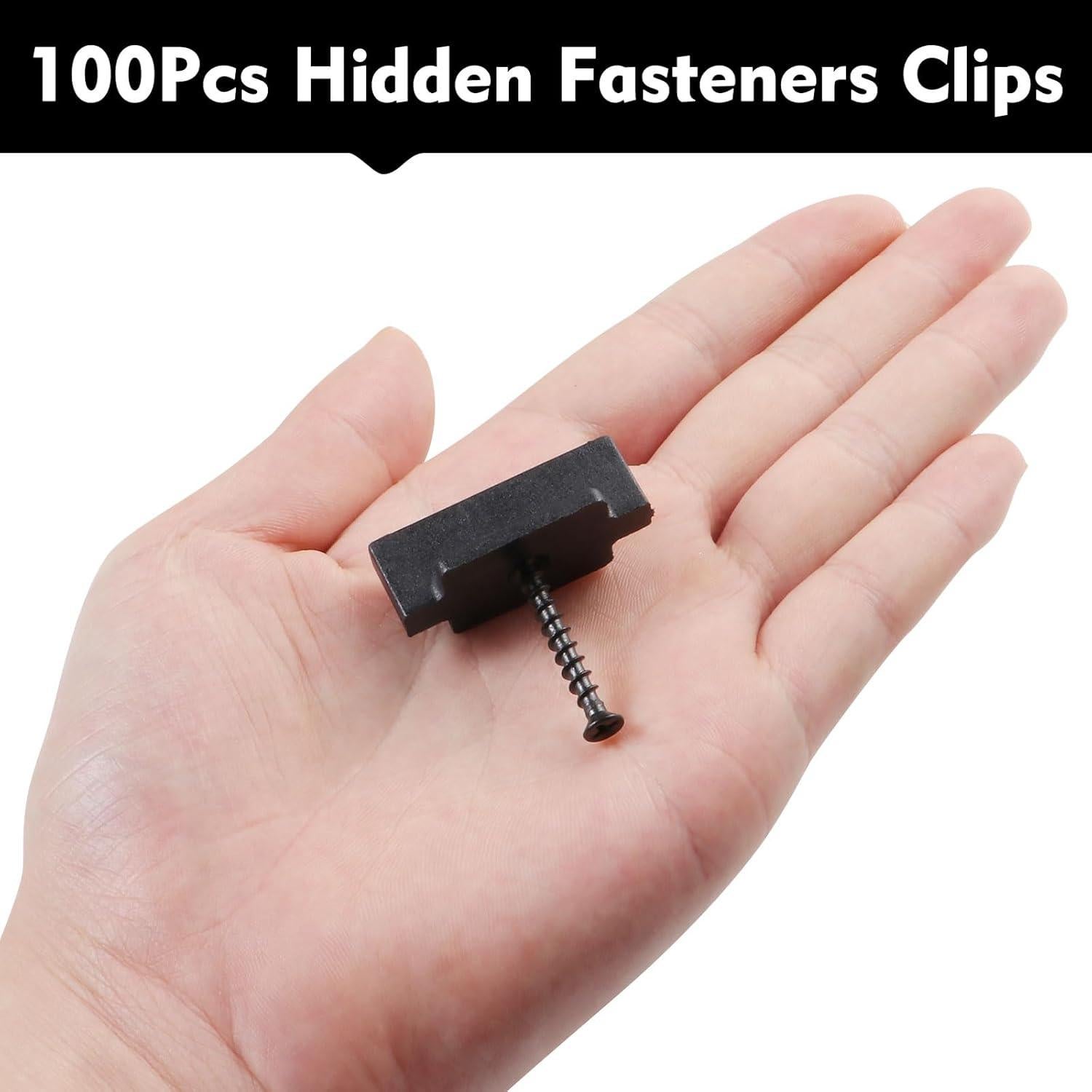 Clips de Sujetadores Ocultos Polifish 100Pcs Nylon Negro