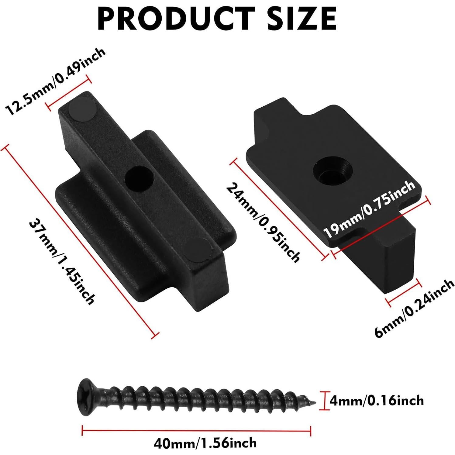 Clips de Sujetadores Ocultos Polifish 100Pcs Nylon Negro