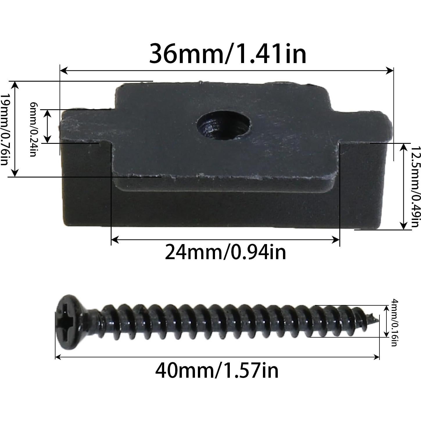 Clips de Sujetador Oculto Heyous 30PCS Nylon Metal Negro