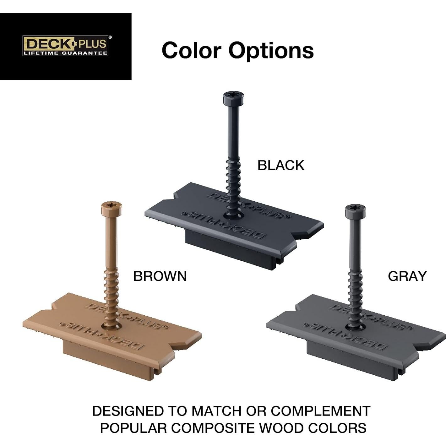 Sujetadores Ocultos Deck Plus Eclipse Ozco, Acero Inoxidable, 90 Pzas