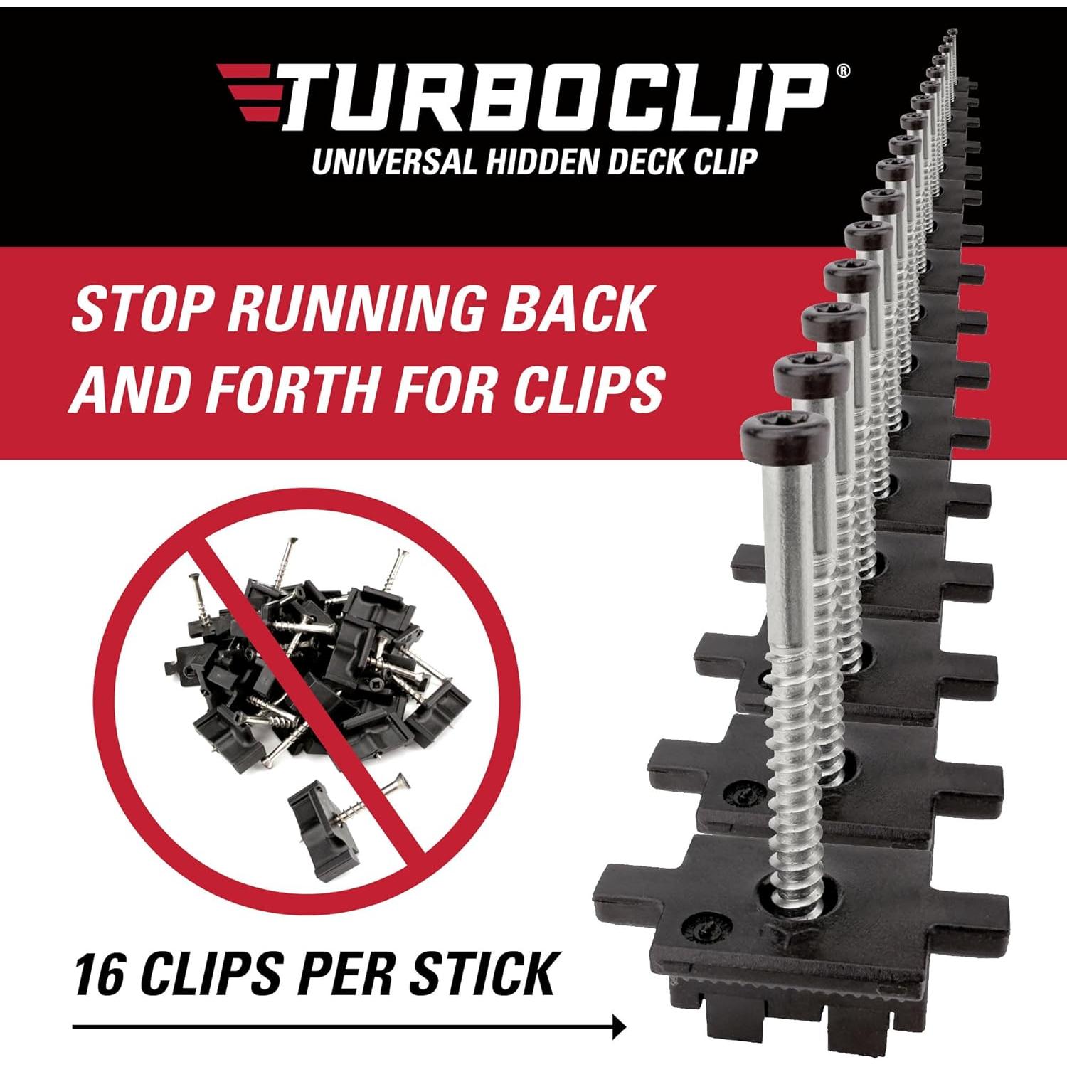 Sujetadores Ocultos para Deck TurboClip 192 Piezas 9.29 m²