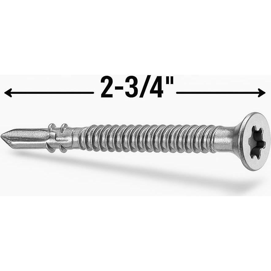 Tornillos Autoperforantes BCP 1/4" x 7 cm T-27 Torx - 100 Unidades