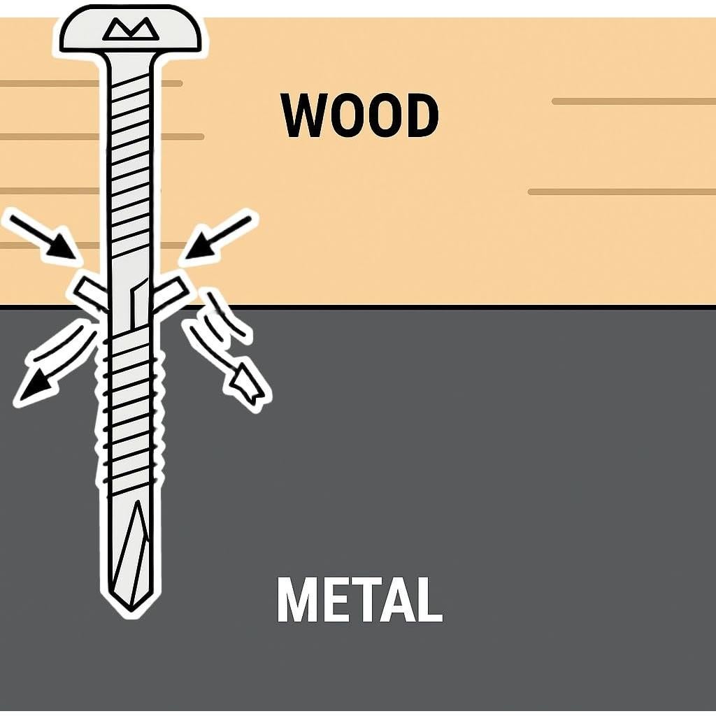 Tornillos Autoperforantes BCP 1/4" x 7 cm T-27 Torx - 100 Unidades