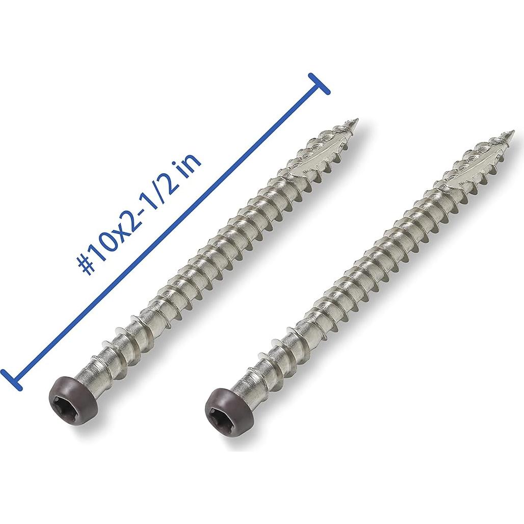 Tornillos de Acero Inoxidable #10 x 63.5 mm YYL 350 Unidades