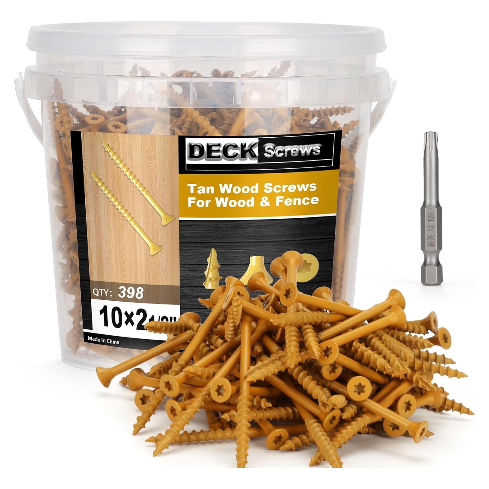 Tornillos para Deck Bobibbi #10 x 63.5 mm T25 Estrella Beige