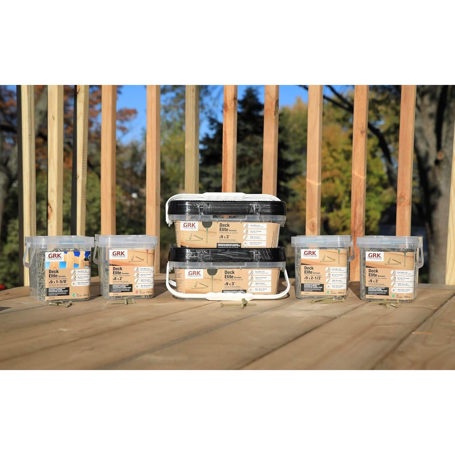 Tornillos Elite para Deck GRK 30803 110 Unidades 5.08 cm