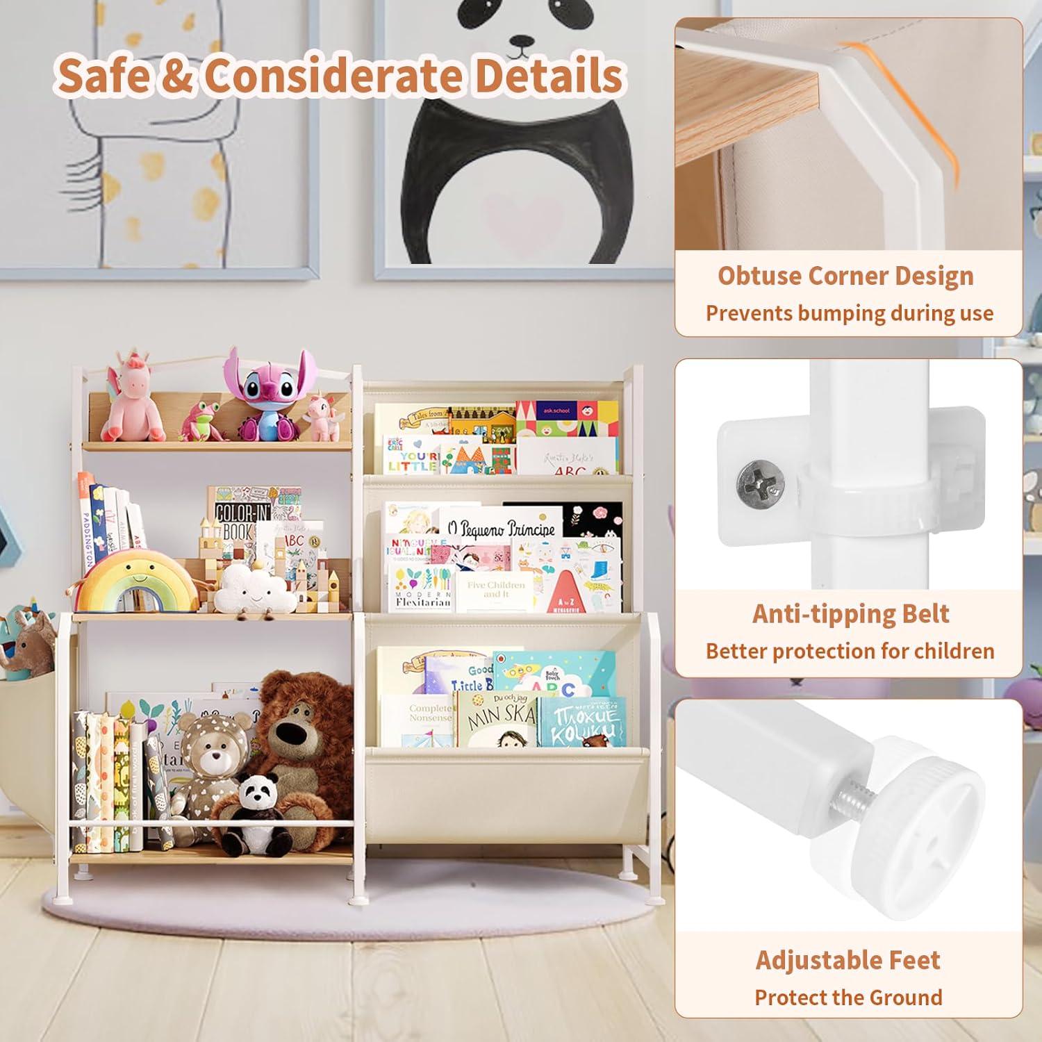 Estantería Infantil Multifuncional HC-BS01 - 3 Niveles 83.1x30x79.2cm