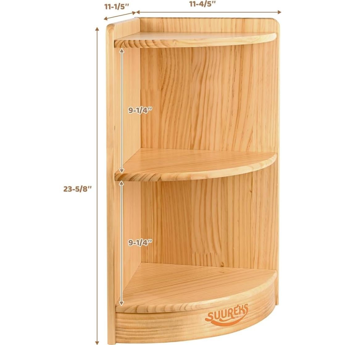 Estante Montessori Suureks de Esquina 2 Niveles Madera 60x28.5cm