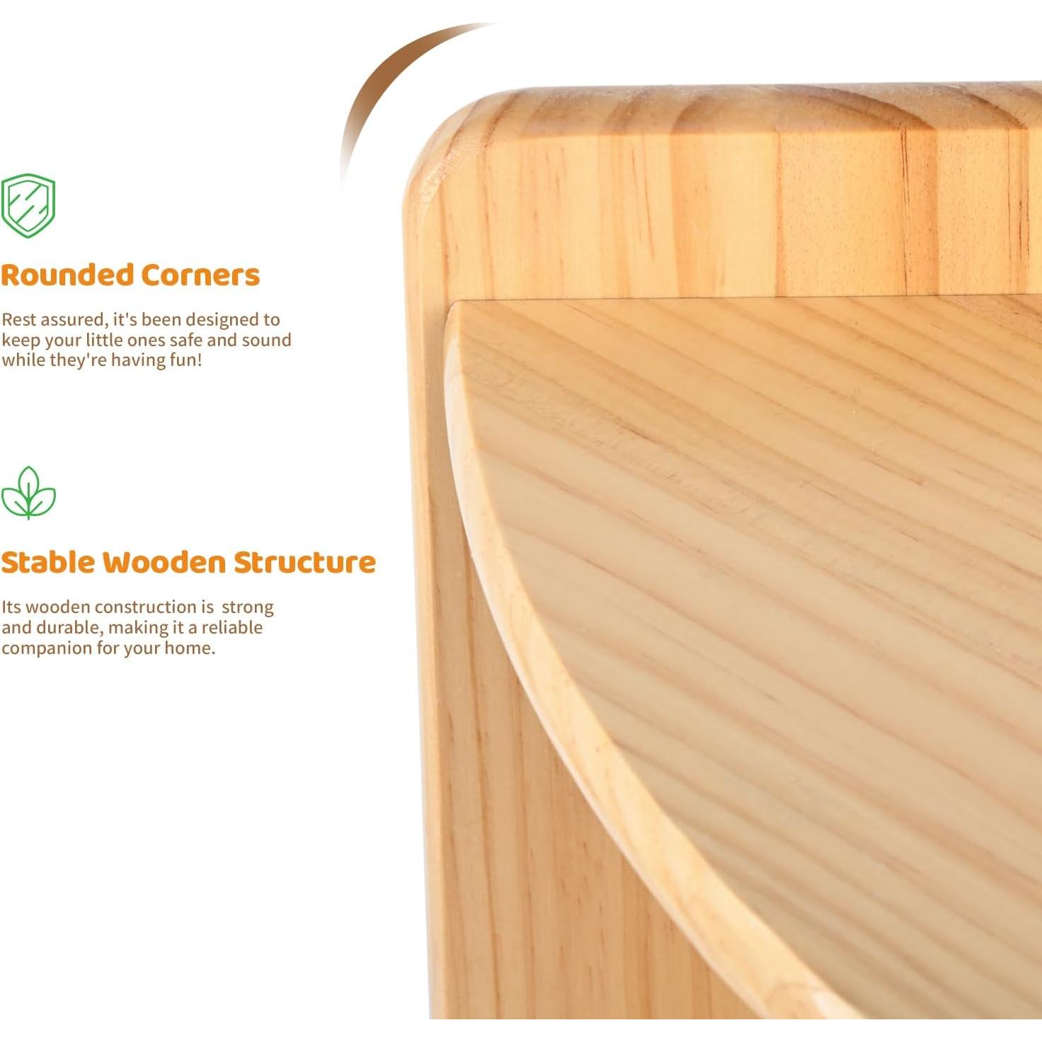 Estante Montessori Suureks de Esquina 2 Niveles Madera 60x28.5cm