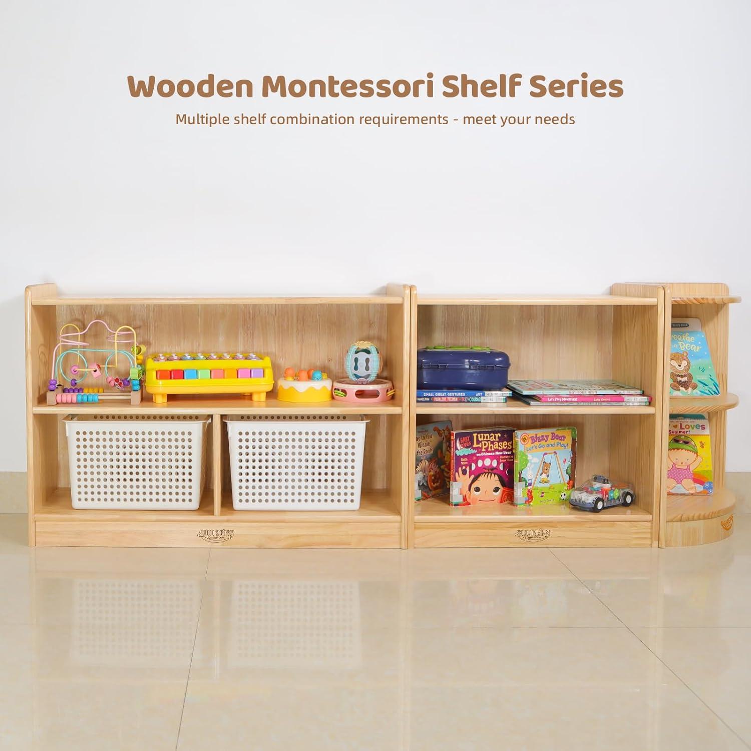 Estante Montessori Suureks de Esquina 2 Niveles Madera 60x28.5cm