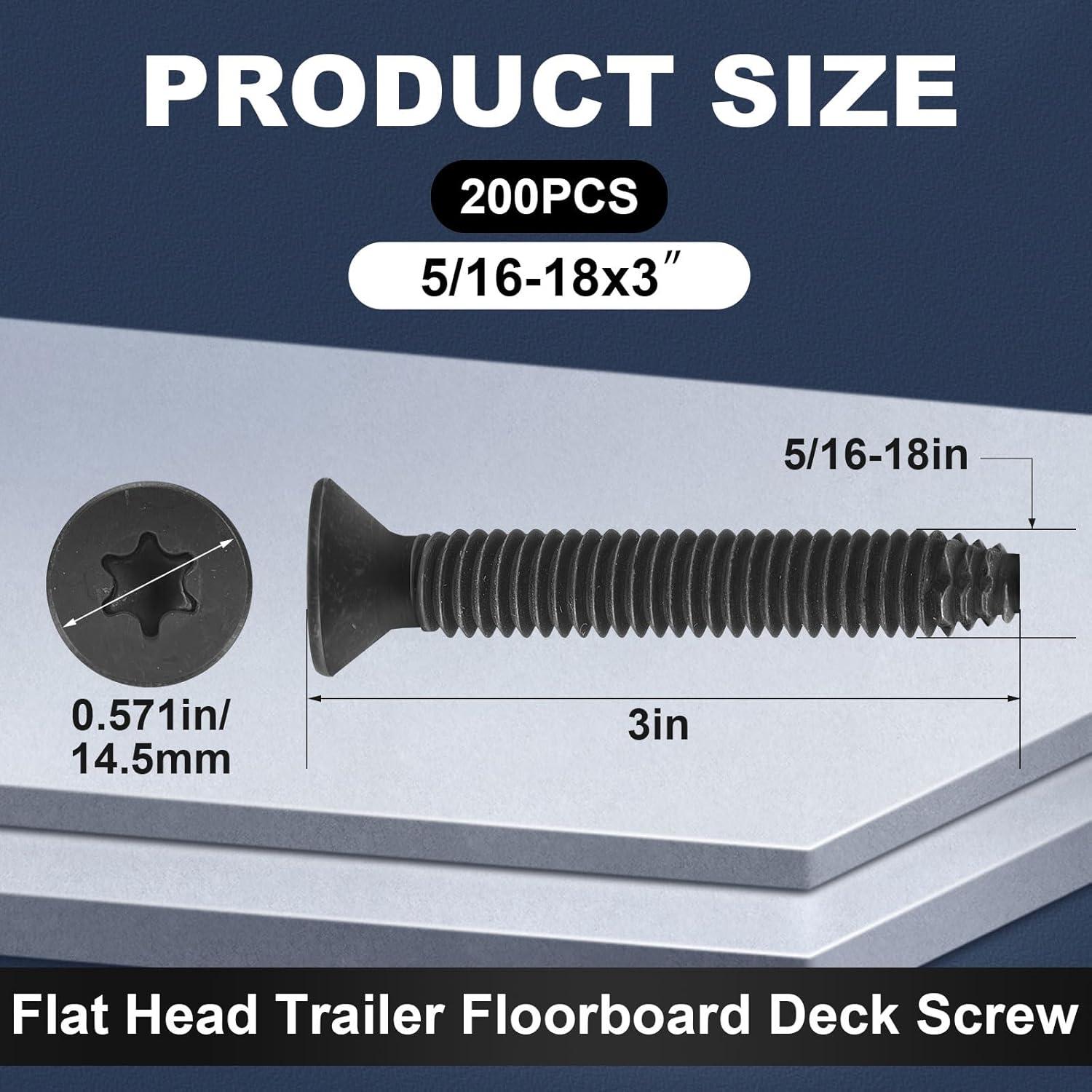 Tornillos Autoperforantes Blulu 200 Piezas 5/16-18 x 7.94 cm