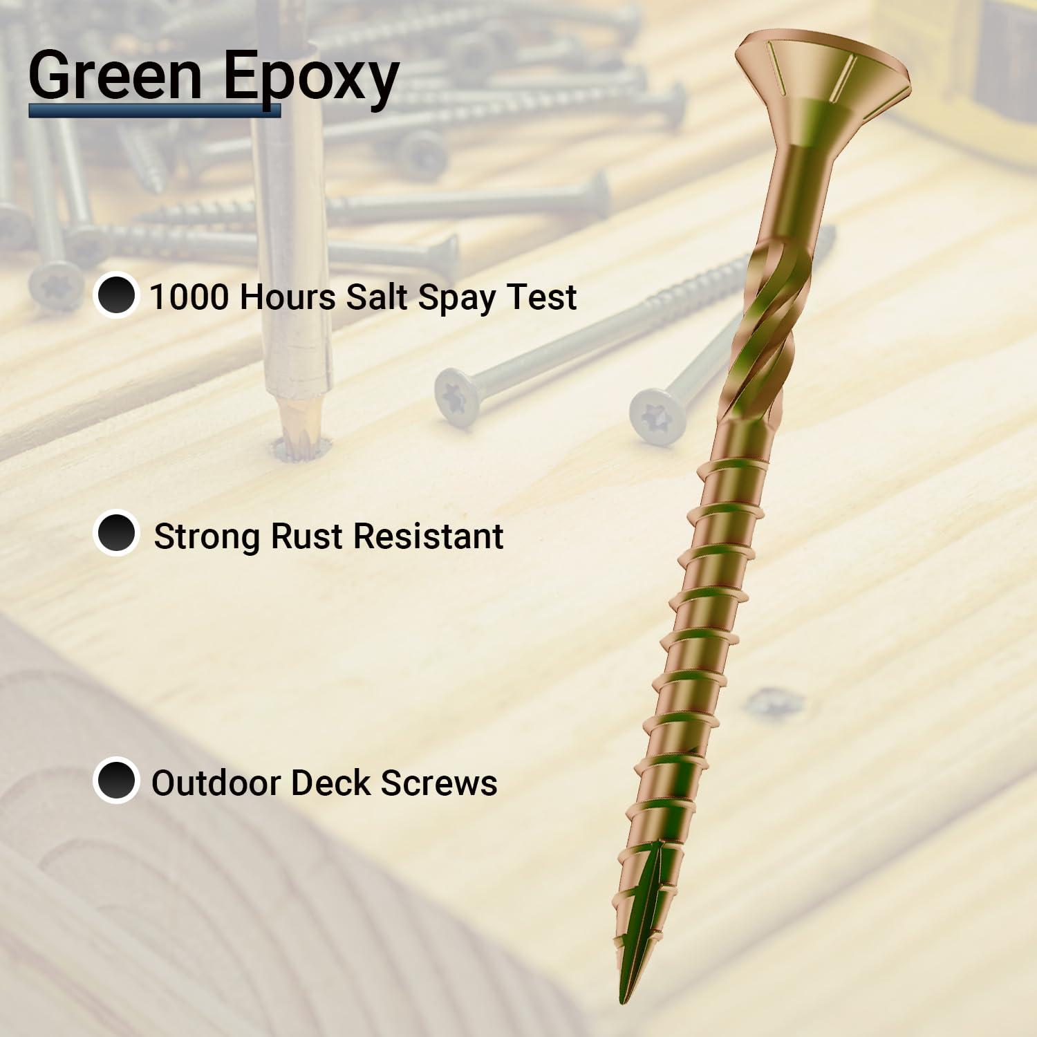 Tornillos para Deck #10 x 76mm Marrón Epóxico 2.27kg