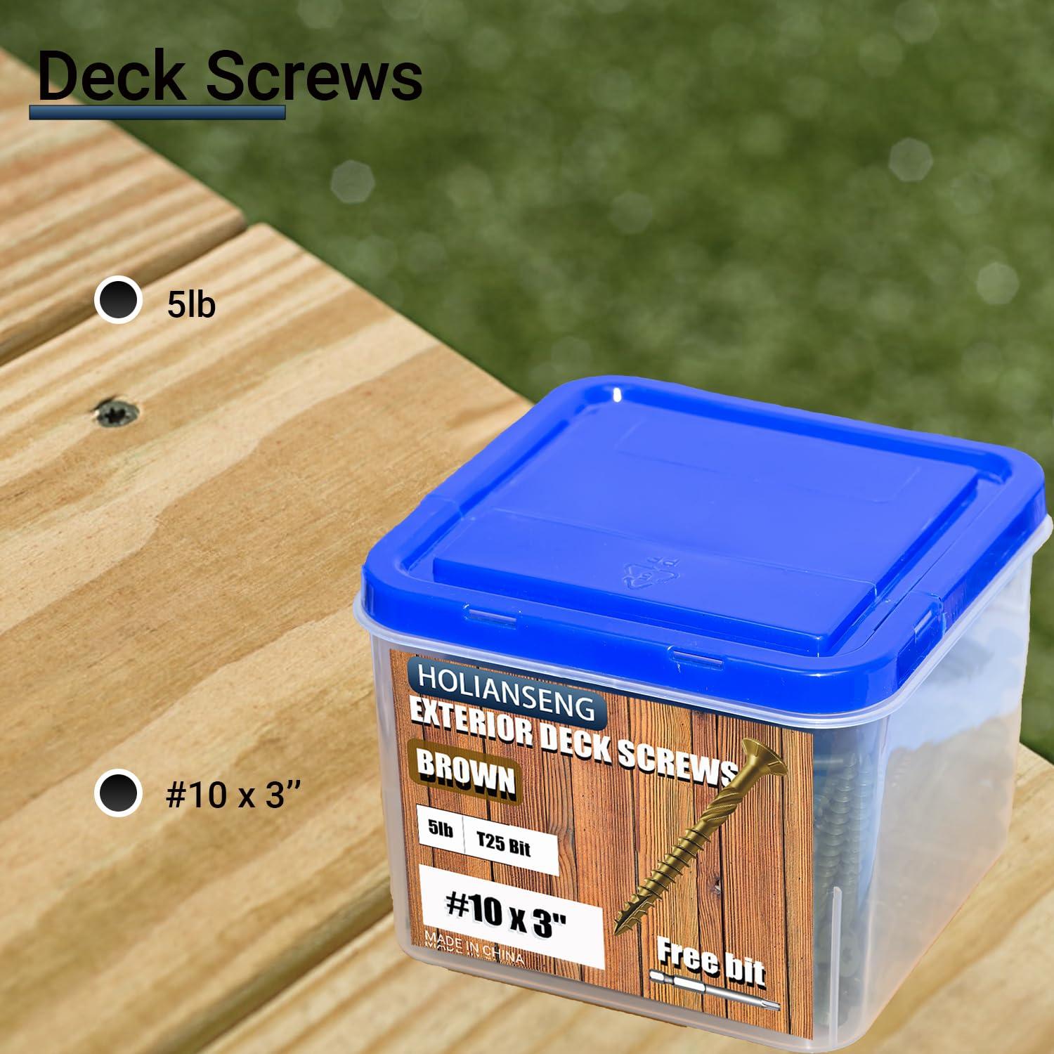 Tornillos para Deck #10 x 76mm Marrón Epóxico 2.27kg