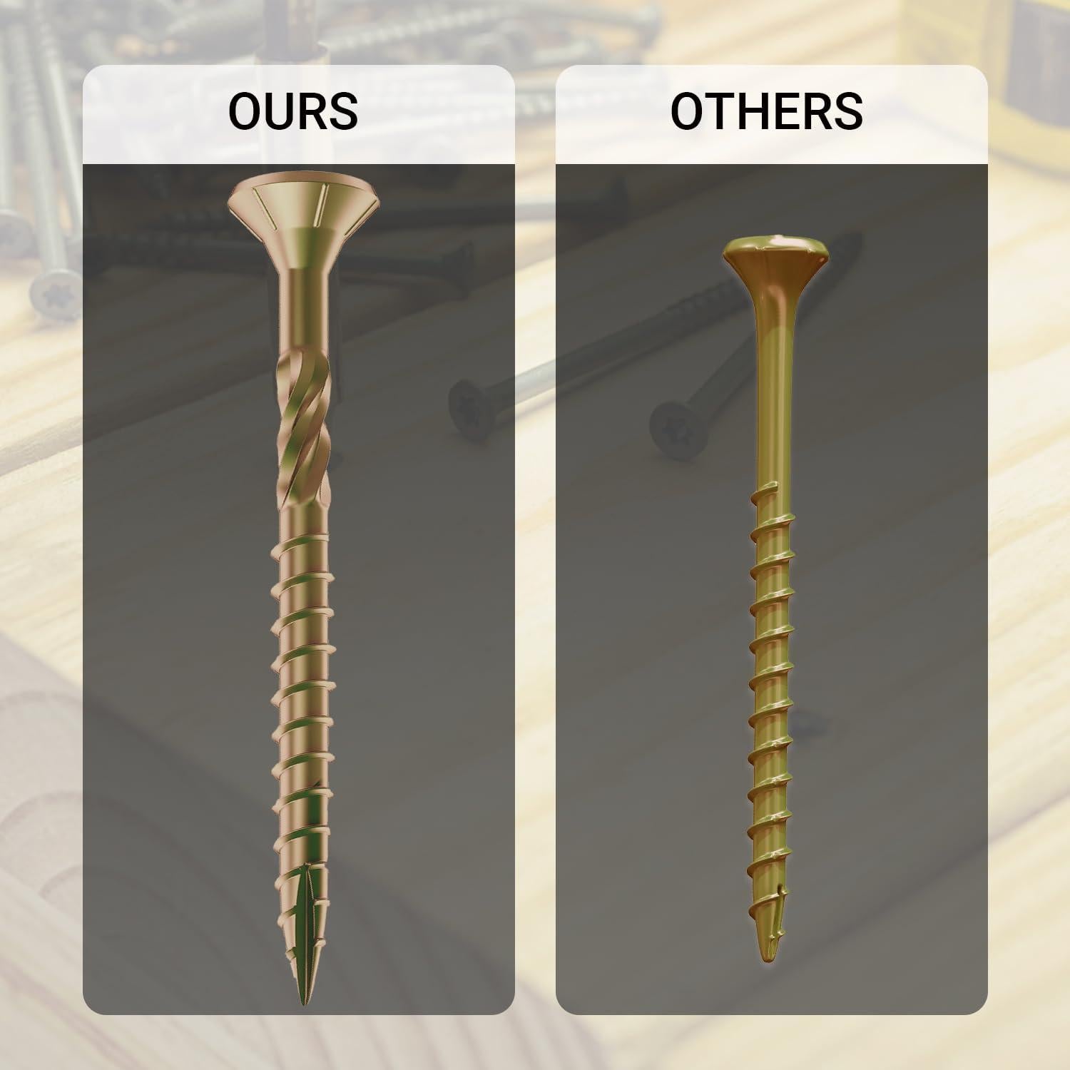 Tornillos para Deck #10 x 76mm Marrón Epóxico 2.27kg