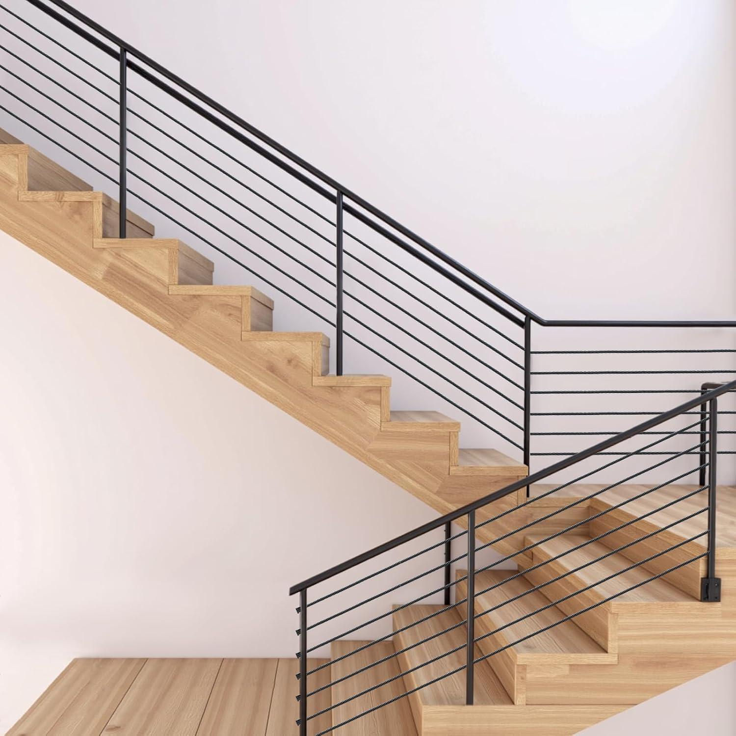 Kit de Barandilla de Cable Invisible UZE 50 Piezas Acero Inoxidable T316 Negro