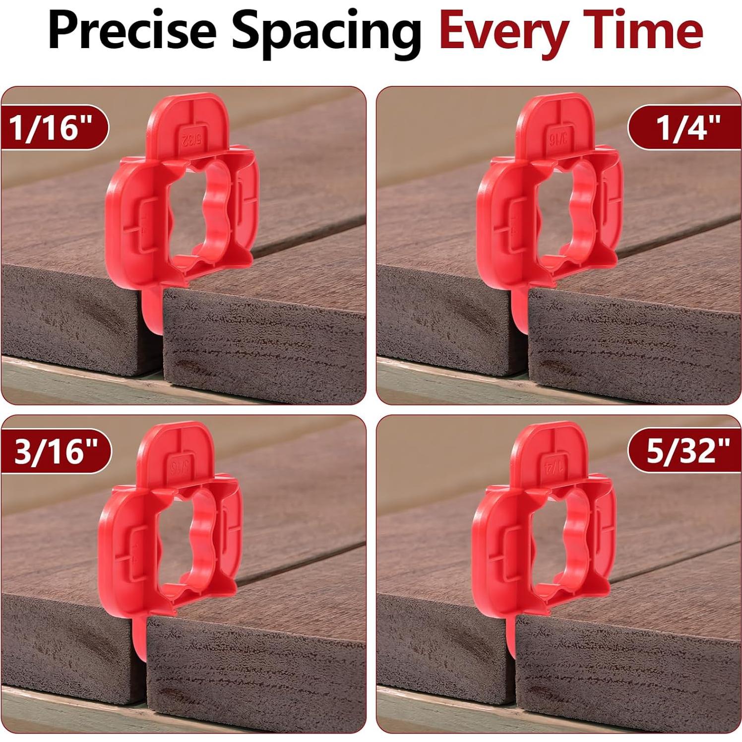 Espaciadores de Deck 4-en-1 TOHLIX - 6 Piezas Multi-Tamaño