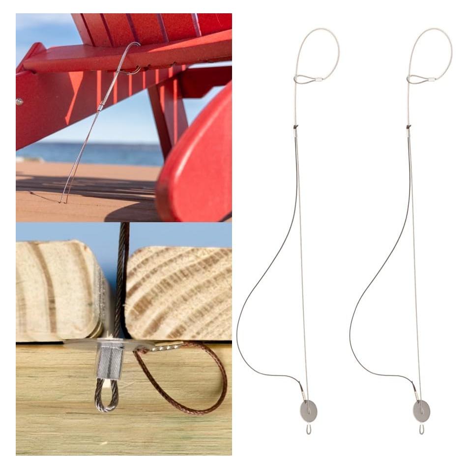 Ancla de Muebles de Exterior Dock Gorilla - Paquete de 2, Soporta 130 Kg