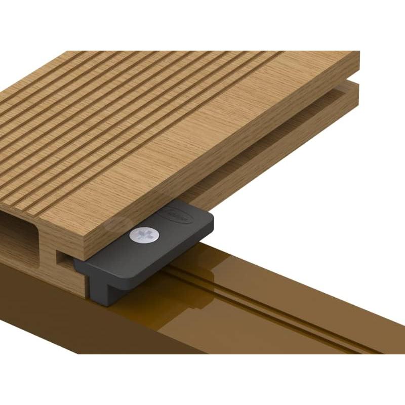 200 Clips T de Decking Compuesto Valdern con Tornillos M4x35