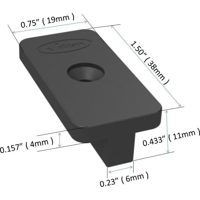 200 Clips T de Decking Compuesto Valdern con Tornillos M4x35
