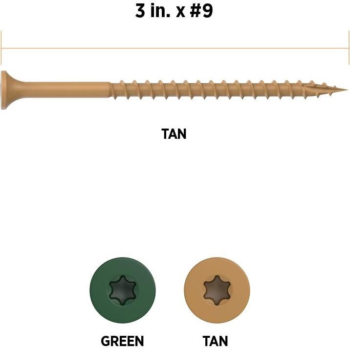 Tornillos para Deck CAMO Premium 76 mm #9 Beige (350 unidades)