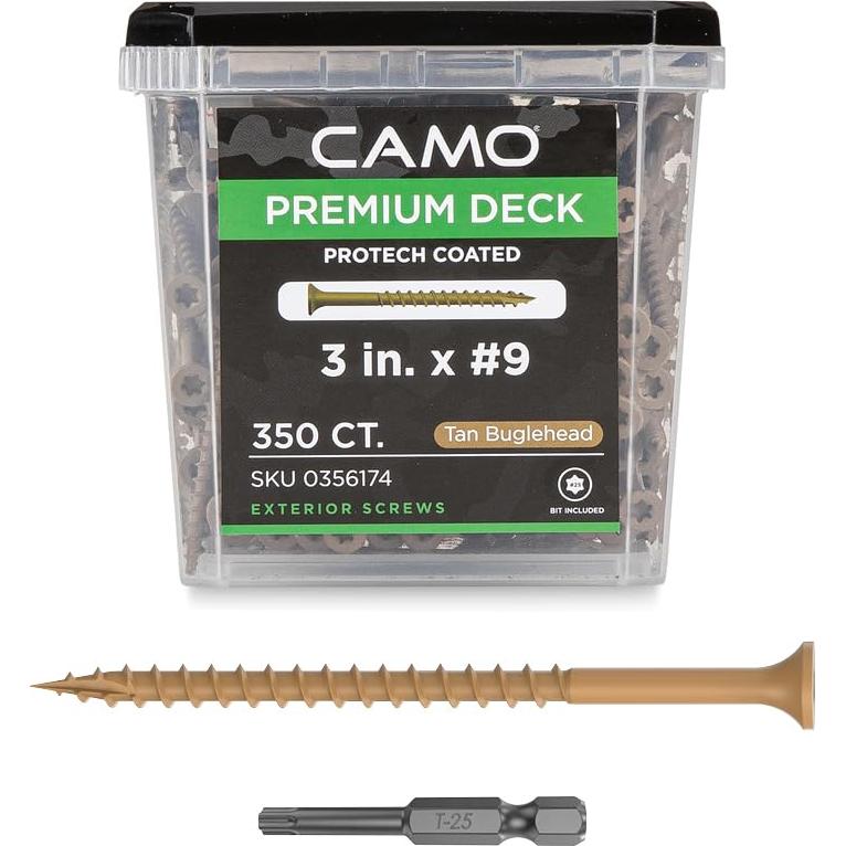 Tornillos para Deck CAMO Premium 76 mm #9 Beige (350 unidades)