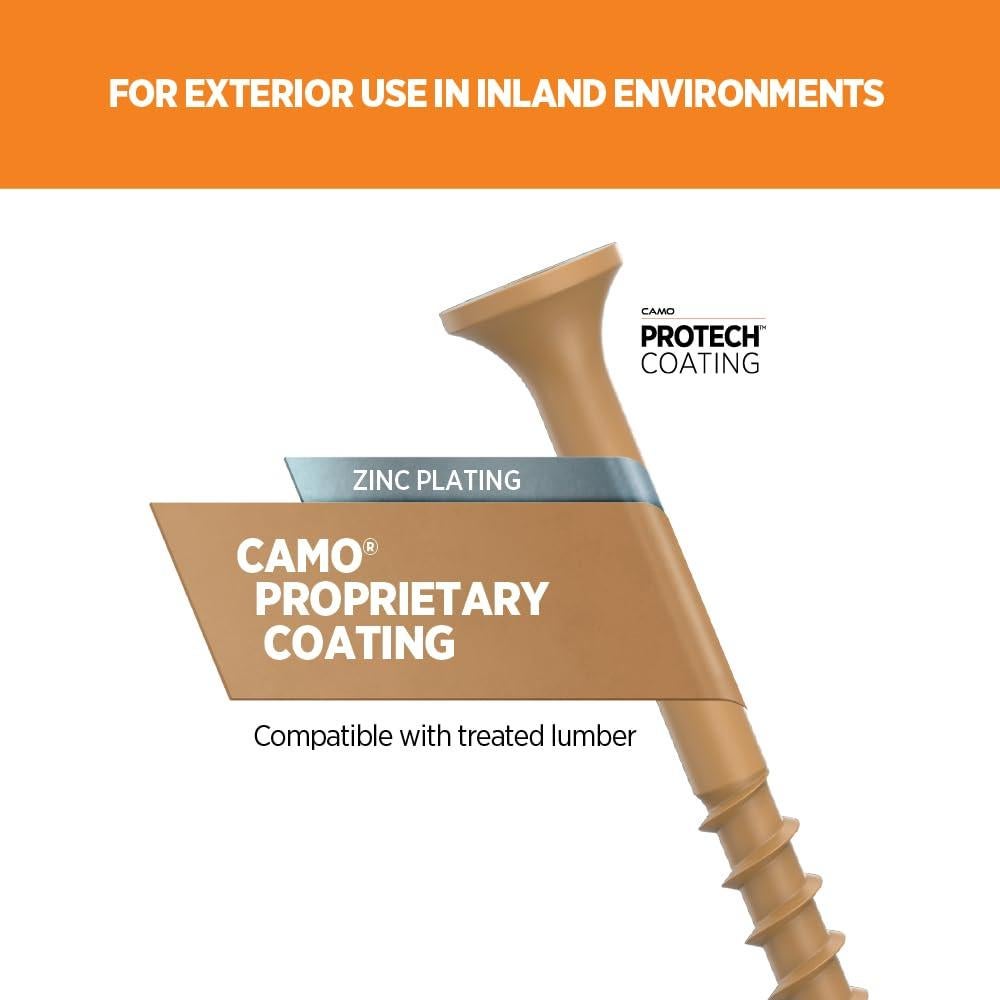 Tornillos para Deck CAMO Premium 76 mm #9 Beige (350 unidades)