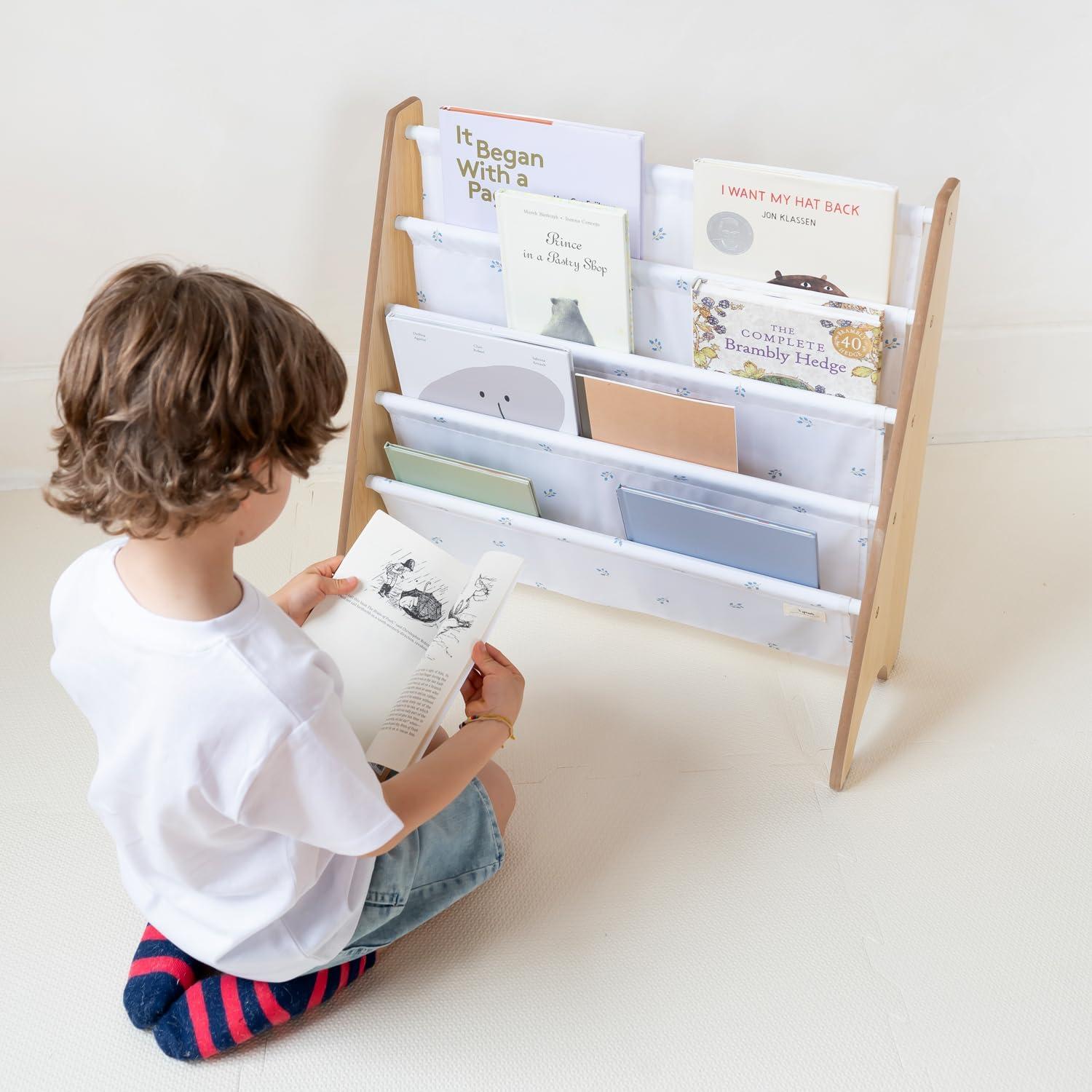 Estantería de Libros 3 Sprouts de Tela Reciclada 4 Niveles