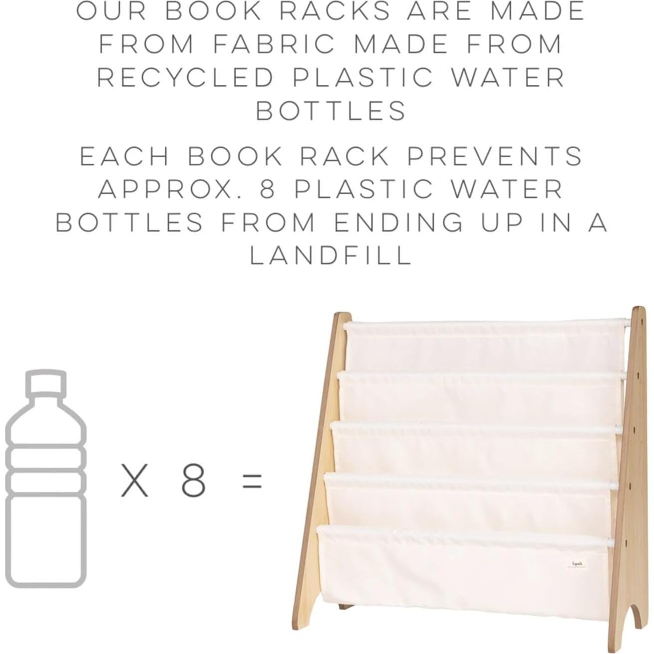 Estantería de Libros 3 Sprouts de Tela Reciclada 4 Niveles