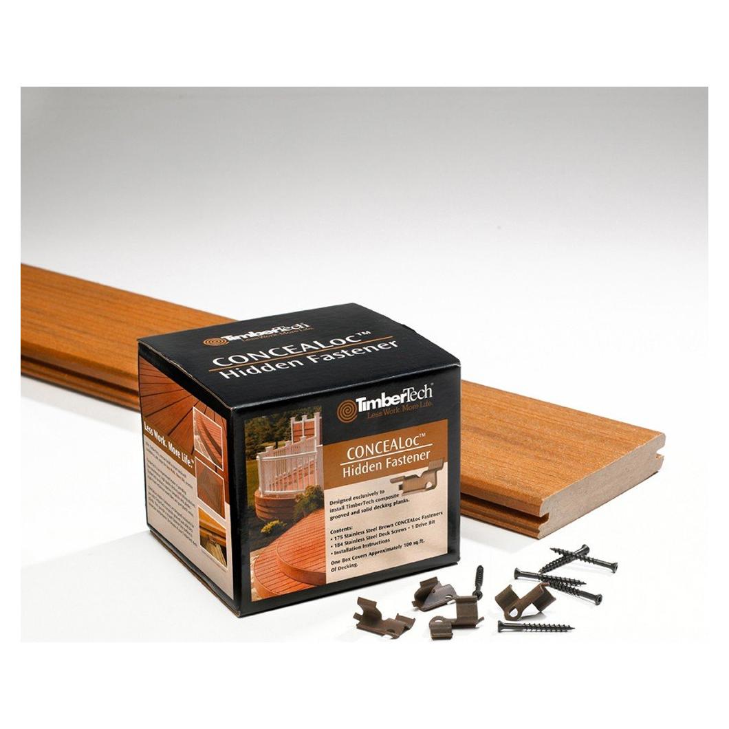 Fijaciones TimberTech CONCEALoc con Tornillos - Caja 175 Unidades