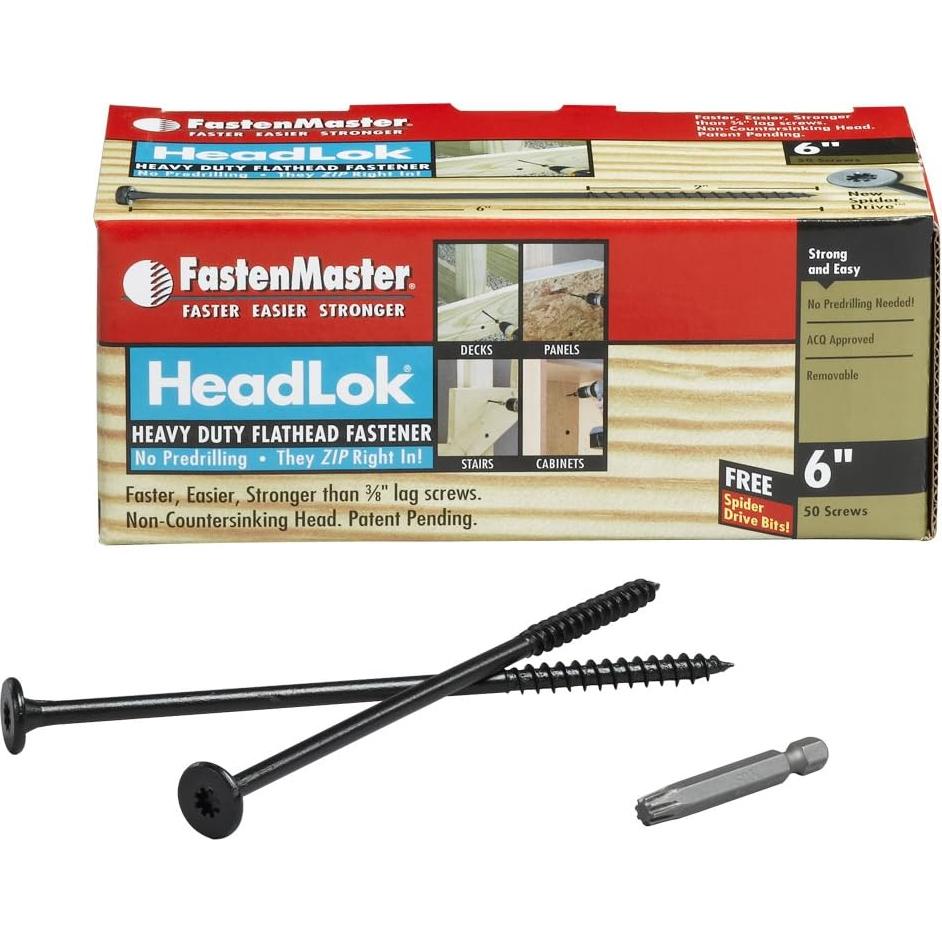 Tornillos HeadLOK FastenMaster 15.24 cm 50 Piezas Alta Resistencia